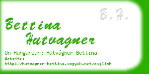 bettina hutvagner business card